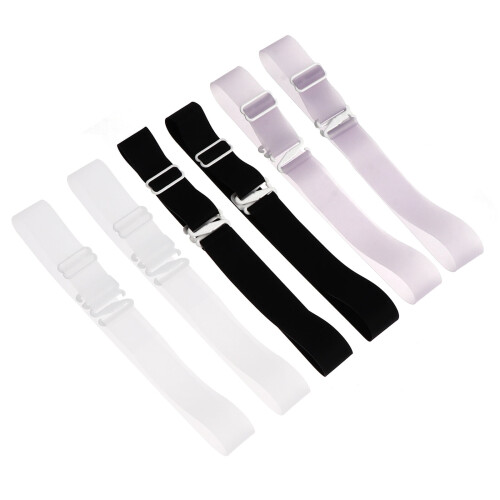 Bra Strap Replacement Band Black 6 Pairs