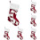 Roter Weihnachtsstrumpf mit gesticktem Elch, 45,7 cm 1