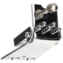 Chrome Silver Banjo Tailpiece Cover Clamshell Style, Durable Metal Replacement Part, Easy Installation