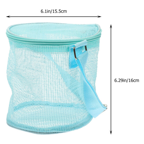 Mesh Beach Bag -Blue 1 Piece 6.3X6.1X6.1In