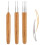 Dreadlock Crochet Hook Tool Braid Hair Dreadlocks Needle Bamboo Handle Locs 2