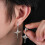 Boucles d'oreilles en forme de croix sur le thème de l'hiver, en 6