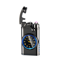 Genopladelig elektronisk lighter med RGB-lyseffekter og batteridisplay til camping og hjemmebrug