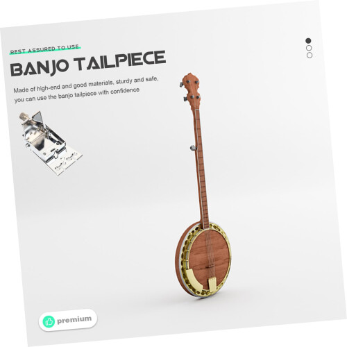 Chrome Silver Banjo Tailpiece Cover Clamshell Style, Durable Metal Replacement Part, Easy Installation 2