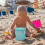 Mesh Beach Bag -Blue 1 Piece 6.3X6.1X6.1In 6