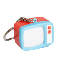 Porte-clés de télévision fantaisie avec LED-Rouge foncé