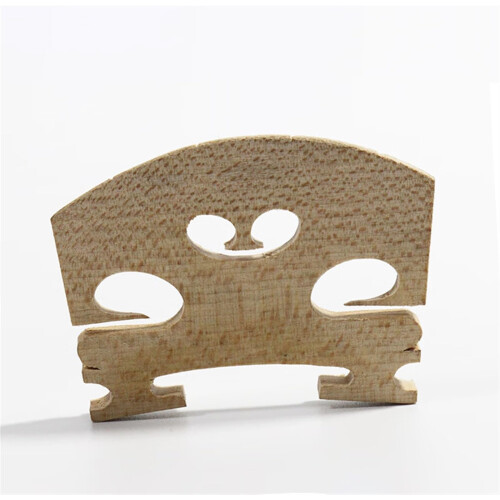 Polished Violin Bridge 4/4 Replacement with Precise String Alignment and Stable Sound Transfer
