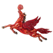 Artistics Zodiacs Horse Jewelry Sturdy Alloy Construction-Red