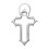 Gothic Crucifix Design Carabiner Keychain Pendant for-Silver 1