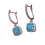 Boucles d'oreilles carrées polyvalentes en Zircon, adaptées-Bleu 1