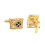 Men's Stylish Professional Round Cufflinks Featuring Cubic-A 1