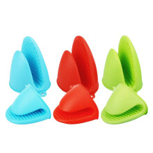 3 Pairs Oven Gloves Silicone Heat Resistant Cooking Pinch Mitts Potholder for Kitchen Cooking & Baking,Green Red