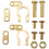 1 Pair Car Battery Terminal Clamp Connection Trim Positive Negative Brass Cable 1