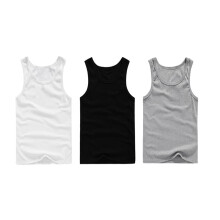 Men Yoga O Collar Sleeveless Bodybuilding Vest Leisure Sport Shirt Round Neck U Type T-Shirt Fitness Vest (White XXL)