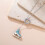 Vibranting Skating Shoe Pendant Necklace-white diamond1 7