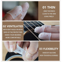 Kit de Iniciação para Violão Inclui Palhetas para Polegar, Protetores de Ponta Dos Dedos para Violão, Ukulele e Outros Instrumentos de Corda