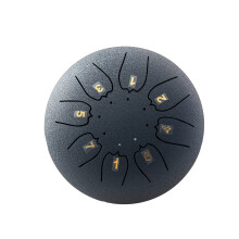 8 Note Steel Tongue Drum 6 Inch Navy Handpan Drum for Meditation Yoga Relaxation Sound Therapy with Mallets