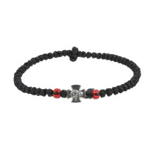 Handgeweven kruisbeeld polsarmband gevlochten armband-A