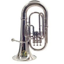 Euphonium Bb 3 Valve Nickel Silver Finish Brass Euphonium with Carry Case and Mouthpiece