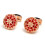 Easy to Wear Men's Cufflinks Featuring Hollow Pattern Made-Red 1