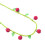 Collier à breloques framboise fabriqué en acrylique léger avec 1