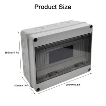 Scatola di derivazione a parete per interruttore automatico, scatola di protezione per alimentazione in ABS resistente e antiurto con coperchio