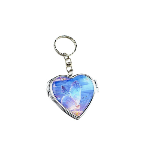 Lovely Design Magnifying Mirror Keychain Pendant for Portable-C