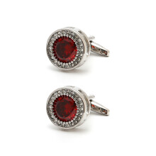 Men's Stylish Professional Round Cufflinks Featuring Cubic-D