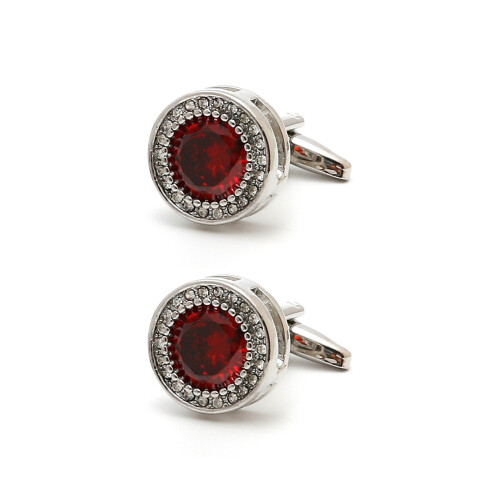 Men's Stylish Professional Round Cufflinks Featuring Cubic-D