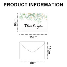 Bedankkaartjes met enveloppen. Elegante blanco kaartjes voor persoonlijke berichten. Bedankkaartjes voor bruiloften en andere gelegenheden, inclusief