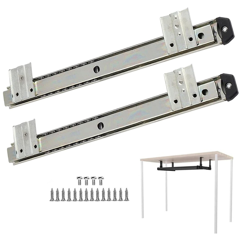 14 Inch Metal Drawer Slides Side Mount Keyboard Tray Runners Smooth Silent Sliding Durable Rustproof 9771547298281