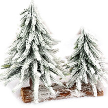 Christmas Tree Burlap Flocking Snow Scene Arrangement Christmas Decorations Desktop Decoration Home Artificial Trees