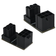 2PCS ATX 6Pin Female to 6Pin Male 180 Degree Angled Power Adapter Converter for Desktops image Card