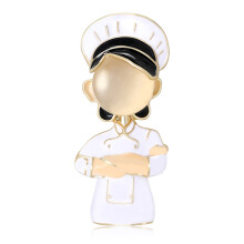 Versatile Cartoon Cook Alloy Brooch Pin For Casual Wear And Gift