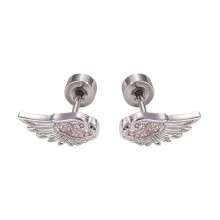 Boucle d'oreille en forme d'aile Unique pour oreilles-Rose