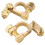 1 Pair Car Battery Terminal Clamp Connection Trim Positive Negative Brass Cable 2