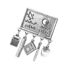 Multi Functional Compass Themed Alloy Badge Accessory-Silver