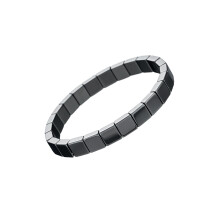 Stylish Hematite Square Bracelet with Elastic Cord Unisex-B