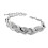 Daily Wear Wrist Bangle Gold Silver Leaf Adjustable-Silver 1