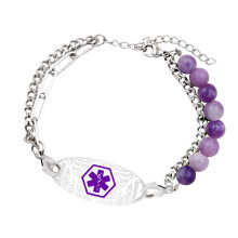 Bracelet d'identification d'alerte médicale à Double couche-SSS3