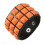 Square Stud Punk Style Adjustable Leather Bracelet Soft-orange. 1