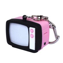 Porte-clés de télévision lumineux produisant du son pour-Rose