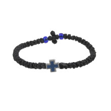 Bracelet crucifix religieux fabriqué à la main avec une-J