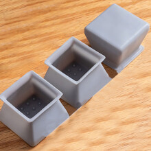16 Piezas Tapas de Patas de Silla Protector de Piso de Silicona Cuadrado Tapas de Pies de Mesa Muebles Almohadillas de Silla Inferior