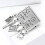 Multi Functional Compass Themed Alloy Badge Accessory-Silver 5