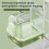 Clear Hanging Bird Bath,Automatic Water Circulation Bath Shower for Bird Clean Space Saving Design Bird Cage Accessory B 5