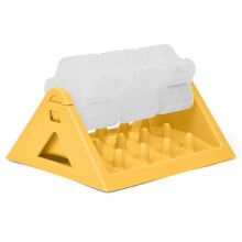 Interactieve Slow Feeder Hondenbak - Puzzelspeelgoed voor Verlichting en Verveling Hondenvoerspeelgoed Puzzel Kattenbak Gecontroleerde Voering Geel