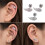 Boucle d'oreille en forme d'aile Unique-Ensemble de trois pièces 2