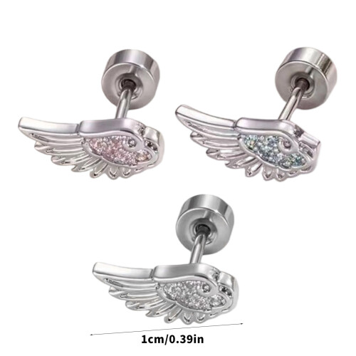 Boucle d'oreille en forme d'aile Unique-Ensemble de trois pièces 2