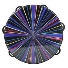 8 Inch Double Row Tambourine Hand Drum with Bright Jingle Sound for Kids and Adults Classroom Worship